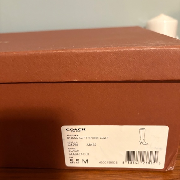 Coach leather heel boots 5.5 - Picture 2 of 6